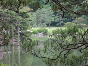 六義園の池 六義園の池